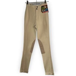 Devon-Aire Cool Cotton Breeches SIZE 24 Beige Jodhpur Equestrian Pants NWT